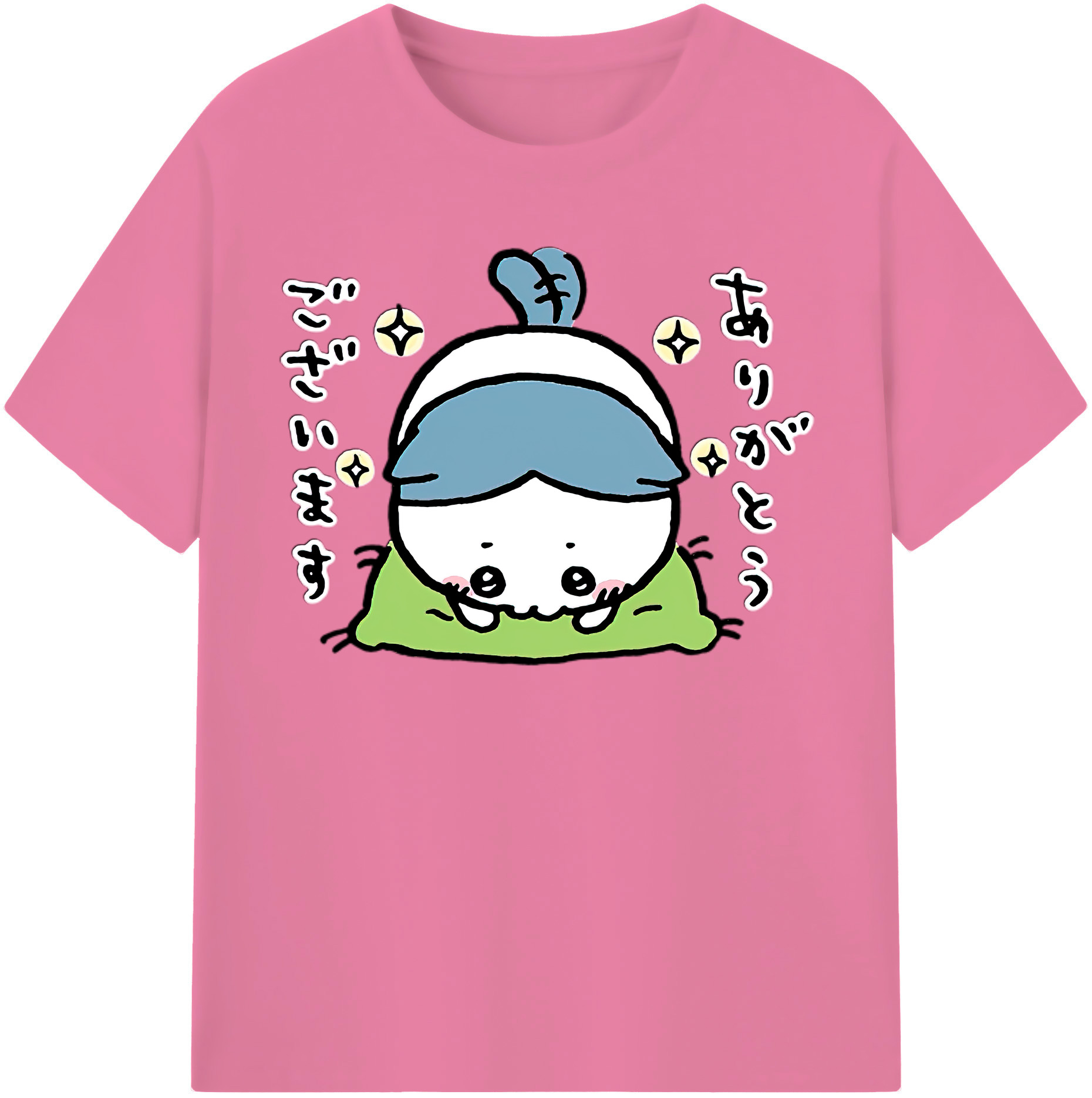 （画像用） ちいかわ ハチワレ Chii-kawa hachiware 綿100％半袖Tシャツ（フロントプリント）